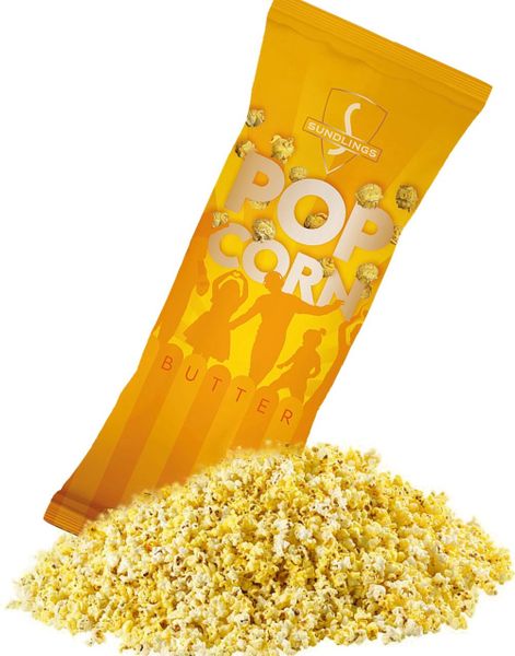Sundlings Butter Popcorn - Ferdigpoppet Popcorn med Smørsmak 100 gram
