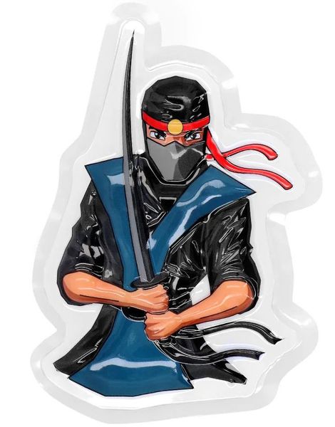 1 stk Ninja med Katana - Vindus Dekorasjon 14x20 cm - Ninjafest