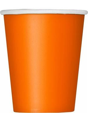 14 stk Orange Pappkrus 270 ml