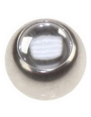 Stålkule med Blank Perle Stein - 6 mm Kule til 1,6 mm Stang