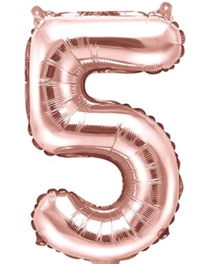 Tallet 5 - Rose Gullfarget JUMBO Folieballong 86 cm