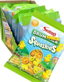 10 stk Swizzel Drumchick Squashies med Smak av Appelsin og Ananas - Hel Eske 1600 gram