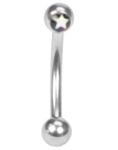 White Star - 1.2 x 8 mm Øyenbrynspiercing