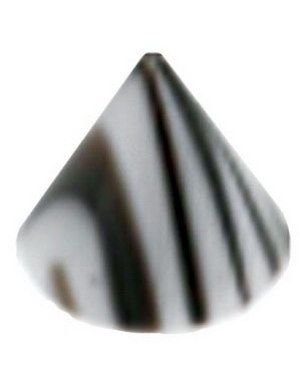 Storm Spike Black/White - 3 mm Akrylkule til 1,2 mm stang