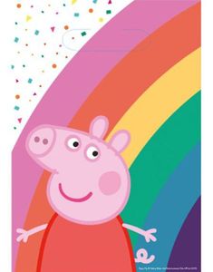 8 stk Peppa Pig Godteposer i Papir