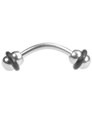Rubber Dual Ball - 1.2 x 8 mm Øyenbrynspiercing