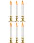 6 stk Led Stearinslys - Flimrende Flamme med Timer