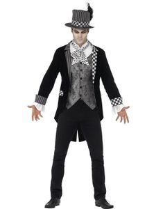 Dark Mad Hatter Inspirert Kostyme med Hatt til Mann