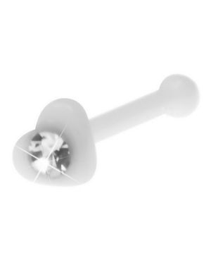 Loving Heart White - Nesepiercing