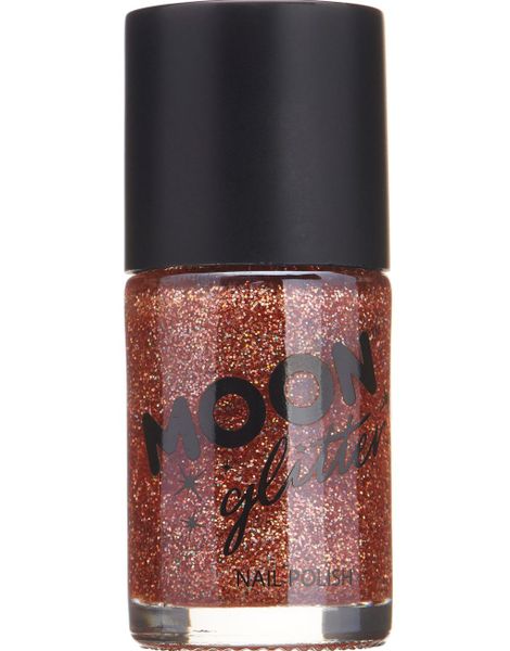 Rosé Gullfarget Neglelakk med Holografisk Glitter
