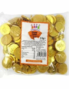 1 kg Sjokolade Piratmynter ca 135 stk