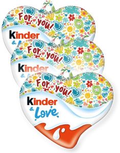 DATOVARE - 30 stk Kinder Love Easter - Melkesjokoladehjerte med Melkekremfyll - Hel Eske 1,1 kg