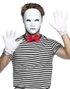 Deluxe Ansiktmaske Mime Hvit