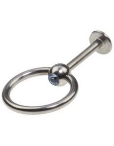 Labrett med Blå Sten og Slavering - 1,2 x 8 mm