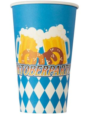 6 stk Oktoberparty Store Papirkopper