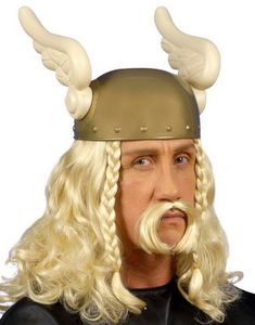 Blond Asterix/Viking Parykk med Bart