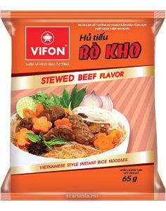 Vifon Bò Kho - Vietnamese Style Instant Rice Noodle Stewed Beef Flavour 65 gram (Vietnam)