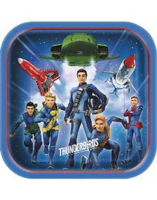 8 stk Firkantet Papptallerkener 23x23 cm - Thunderbirds