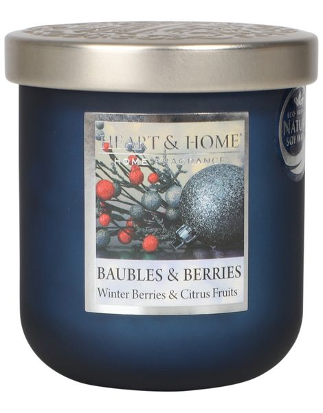 Heart & Home Baubles and Berries - Lite Duftlys i Glass