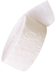 25 meter Hvitt Pyntebånd/Streamer