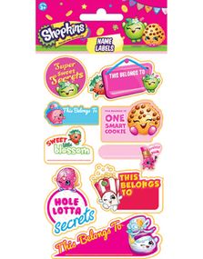 9 stk Navnelapper - Shopkins Klistremerker