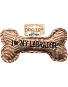 I Love My Labrador - Leketøy for Hund med Lyd - 20 cm