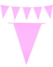 Lys Rosa Banner med Store Vimpel Flagg 10 meter 