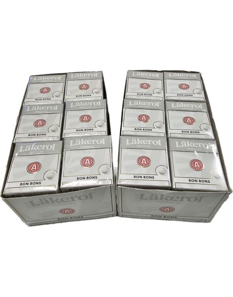 48 stk Läkerol Bon Bons / Pastiller med Peppermyntesmak - Hel Eske 1200 gram