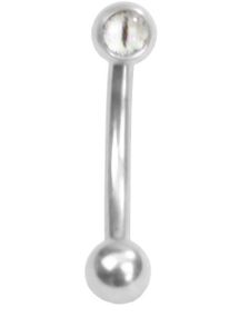 White Crazy Eye - 1.2 x 8 mm Øyenbrynspiercing