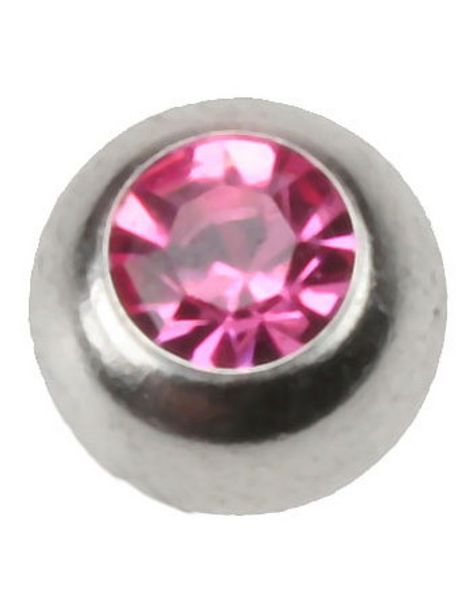 Glitrende Rose - 4 mm Stålkule til 1,2 mm stang