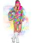 Flower Power Lady - Hippiekostyme Til Dame