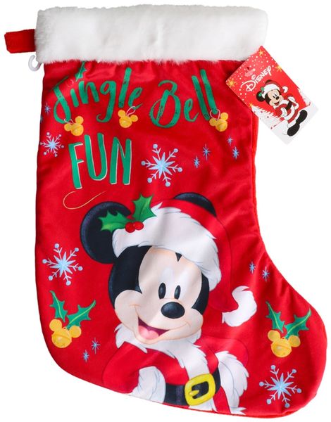 "Jingle Bell Fun" - Julestrømpe med Mikke Mus Motiv 40cm