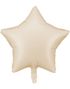 Stjerneformet Beige Folieballong 48 cm