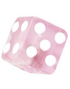 Terning Rosa - 5 mm Akrylkule til 1,6 mm stang