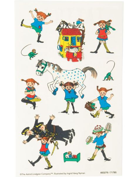 Pippi Langstrømpe - Midlertidige Tatoveringer