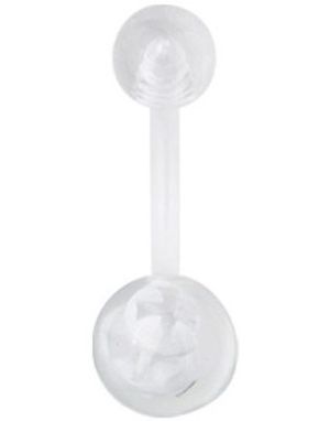 Cross Hvit Navlepiercing