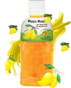 1775088000_1Mogu Mogu Nata De Coco Mango - Mangojuice med Kokosgelebiter 320 ml (Thailand)