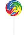 Rainbow Swirl Pops - Rund Regnbuefarget Kjærlighet - Candy Realms 55 gram