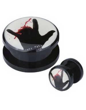 Heavy Metal - Svart Piercing Plugg