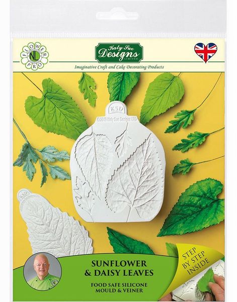 Silikonform og Bladpreger for Solsikke/Prestekrage - Katy Sue