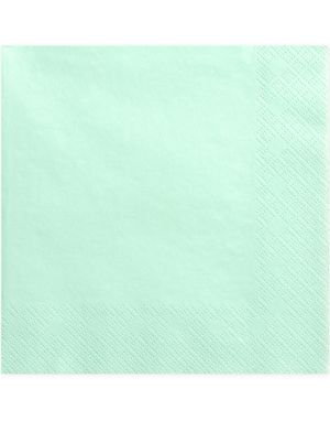 20 stk Mintgrønne Servietter 33x33 cm