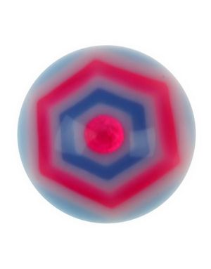 Hexagonal Blue - 6 mm Akrylkuletil 1,6 mm stang