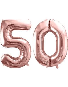50 år ballonger - 35 cm rosegull