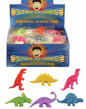 84 stk Stretchy Dinosaur i Assorterte Farger - Hel Eske