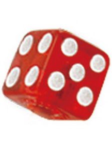 Lucky Strike Red - 3 mm Akrylkule til 1,2 mm stang