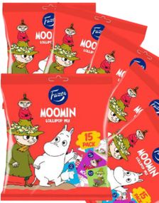 12 Poser med Fazer Moomin / Mummitrollet Kjærligheter - Hel Eske 1440 gram