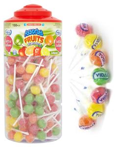 150 stk Vidal Lollipops / Kjærligheter med Assorterte Smaker
