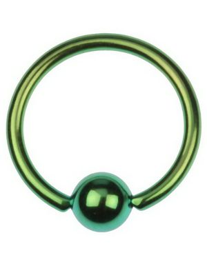 Metallic Grønn Ball Closure Ring Piercing