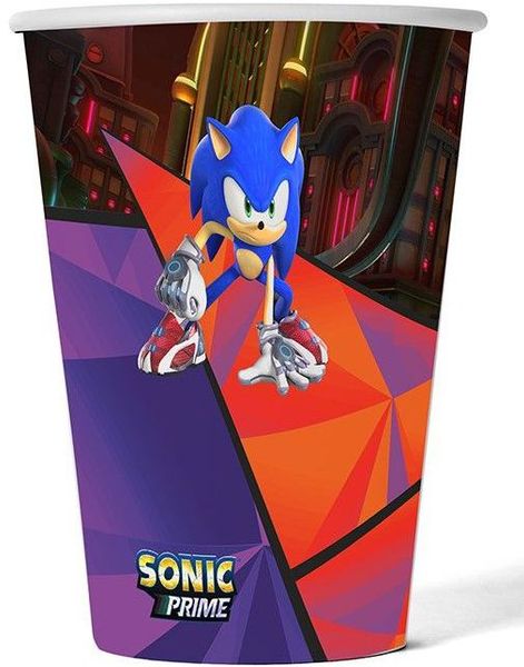 8 stk Pappkrus 250 ml - Sonic Prime