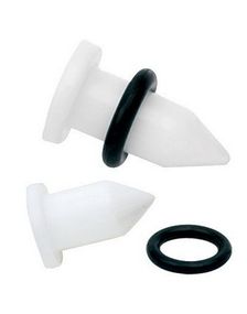 Spiker - Hvit Piercing Plugg